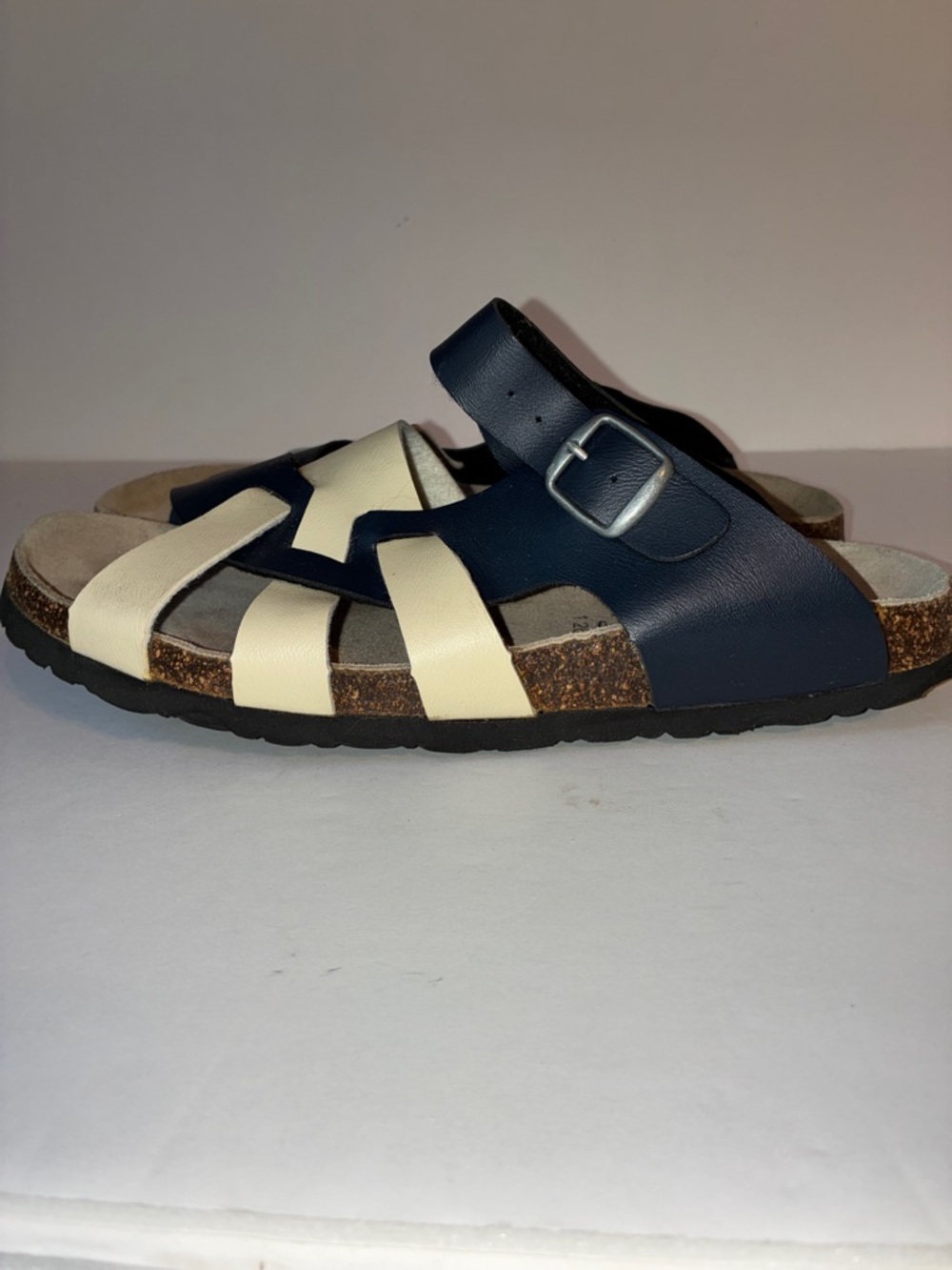 Bjorndal, Cream and Blue Sandals, Size EU 42 / US 11 - 11.5 - Picture 5 of 11